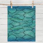 Poster Print 8x10 - Sea Waves Pattern - For Your..