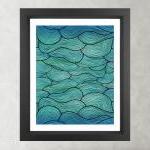 Poster Print 8x10 - Sea Waves Pattern - For Your..