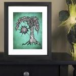 Poster Print 8x10 -green Sunny Tree - Of Fine Art..
