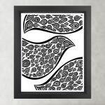Birds In Disguise Pattern - Poster Print 8x10 - Of..