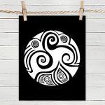 Poster Print 8x10 - Spirals In My Life Black - Of..