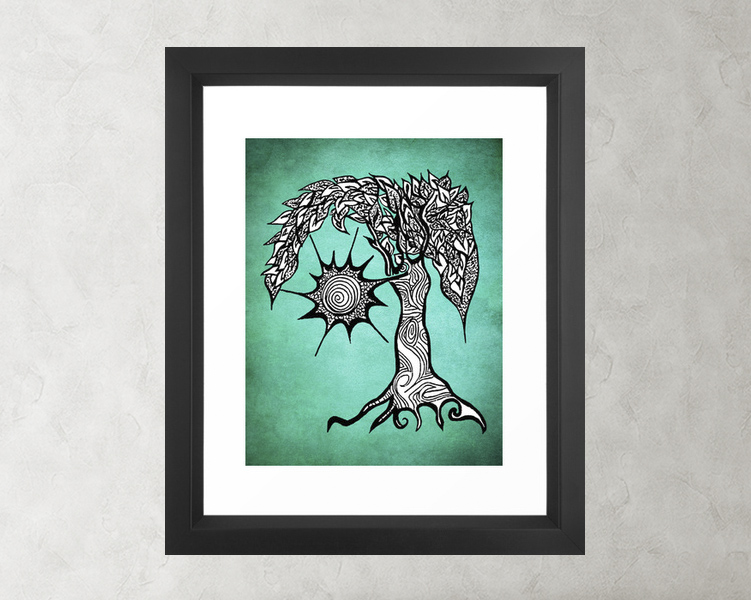 Printable Wall Art Poster Diy - Mystic Tree