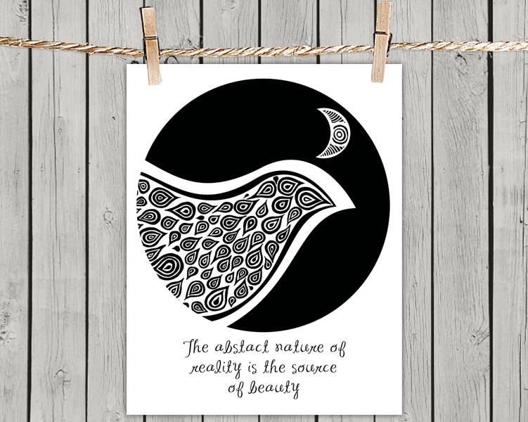 Bird In Disguise Nature Quote - Poster Print 8x10 - Of Fine Art Illustration For Your Wall Decor
