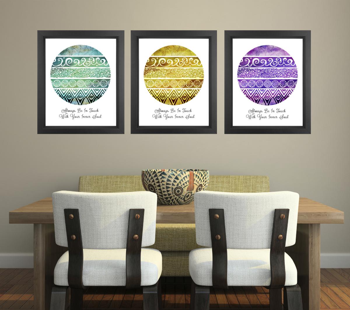 Tribal Evolution Quote Series - 11x14 Set of 3 Discounted Poster Prints